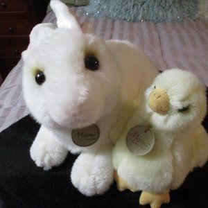 Aurora Plush Bunny Rabbit and Chick Stuffed Animal NEW